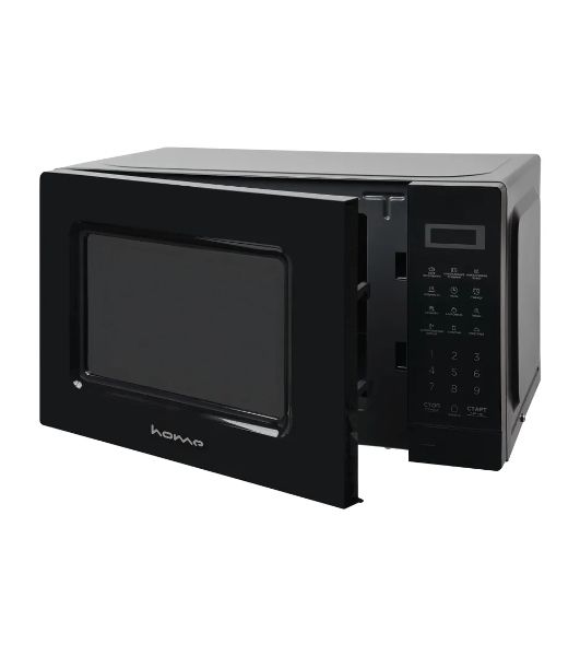 Микроволновая печь HOME HDM207BB черный, 20 л, 700 Вт, переключатели - кнопки, поворотный механизм