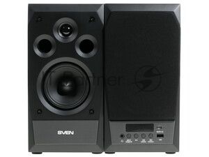 Акустическая система 2.0 SVEN MC-10, чёрный, мощность 2x25Вт (RMS), FM-тюнер, USB/microSD, дисплей, пульт ДУ, Bluetooth SVEN MC-10, чёрный, акустическая система 2.0, мощность 2x25Вт (RMS), FM-тюнер, USB/microSD, дисплей, пульт ДУ, Bluetooth