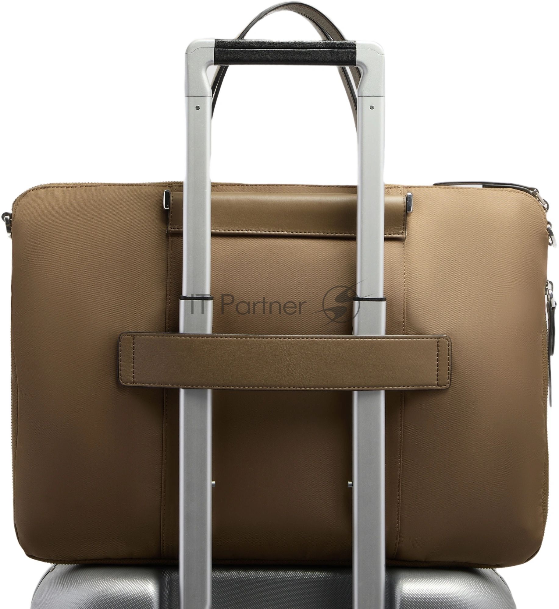 Деловая сумка Piquadro Lyra CA4021W92T/M с отделением для ноутбука 15.6" коричневая нейлон/натур.кожа