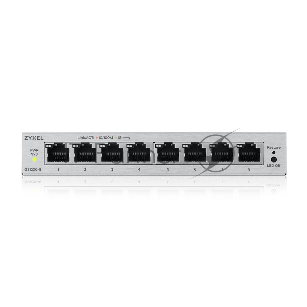 Коммутатор ZyXEL GS1200-8V3-EU0101F, 8×LAN, управляемый