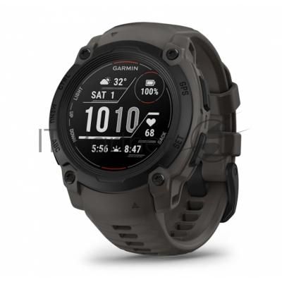 Смарт-часы Garmin Instinct E черный, темно-коричневый ремешок 40мм