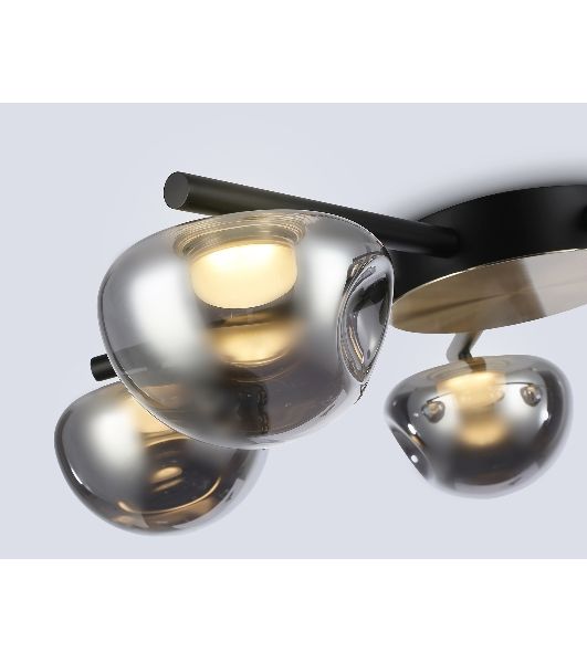 Светильник Ambrella light LH12009/5 BK/GD/SM черный/золото/дымчатый 30W 3000K D790*180