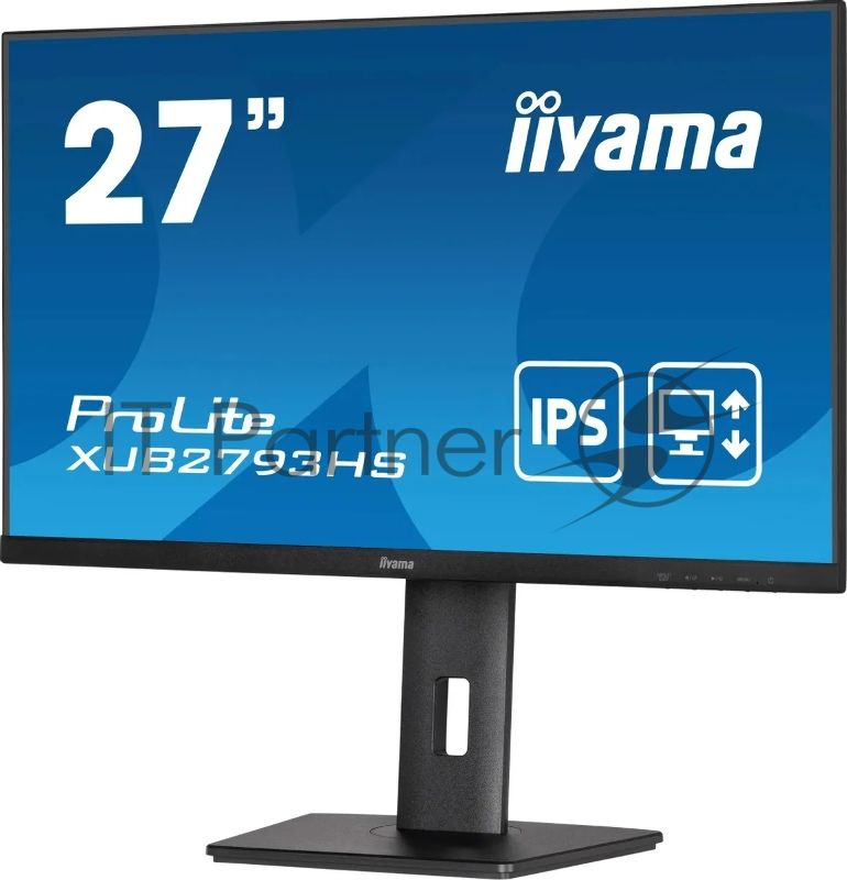 Монитор 27" Iiyama ProLite XUB2793HS-B6 IPS 1920x1080, 100 Гц, 1 мс, 250 кд/м2, 1хHDMI, 1хDP, 1x3.5 мм, черный