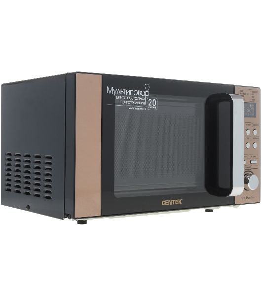 Микроволновая печь Centek CT-1584 черный/золотистый, 20 л, 700 Вт, переключатели - кнопки, поворотный механизм