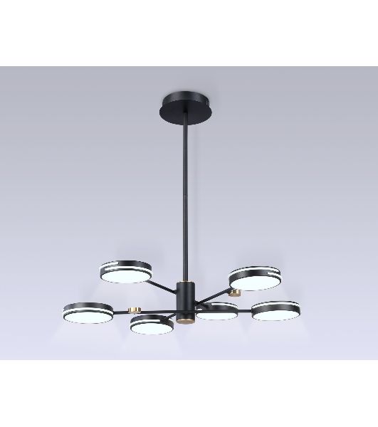Подвесной светодиодный светильник Ambrella light FL51639/6 BK/GD черный/золото 3000K/4200K/6400K 50W D800*780 (Без ПДУ)