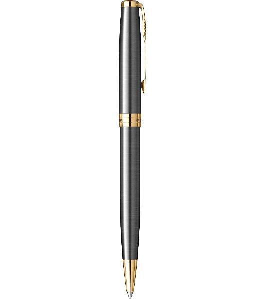 Ручка шариковая Parker Sonnet Grey Core GT (2213679) M, черные чернила, подарочная коробка