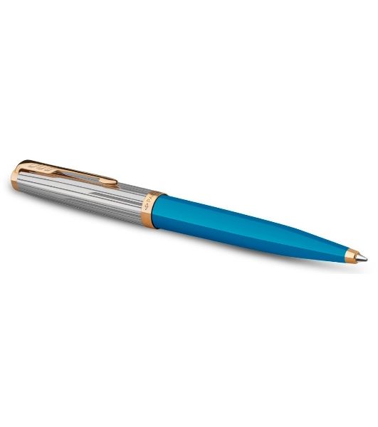 Ручка шариковая Parker 51 Premium (CW2169080) Turquoise GT, M, черные чернила, подарочная коробка
