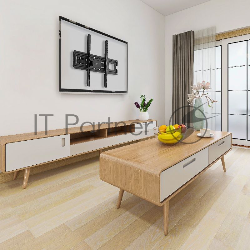 Кронштейн для телевизора Buro MF3 черный 32"-70" макс.40кг настенный поворотно-выдвижной и наклонный