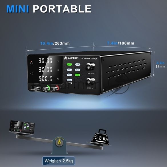 Лабораторный блок питания Amperin AI-MWS3030U 30V, 30A