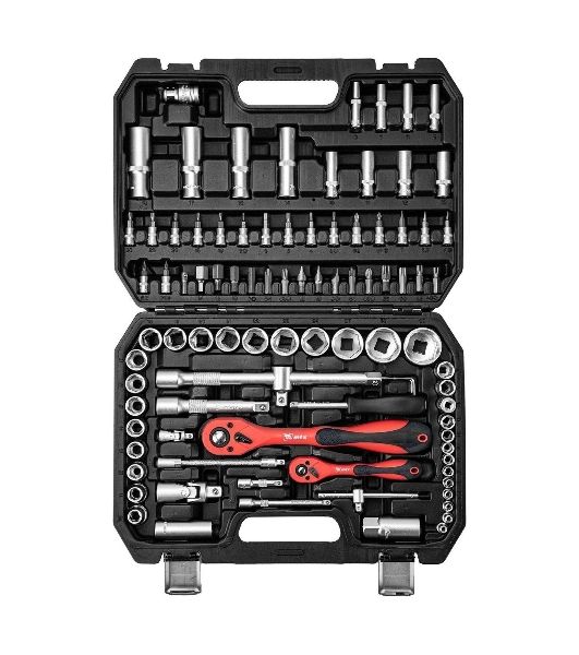 Набор инструментов, 1/2", 1/4", CrV, пластиковый кейс 94 предмета MTX