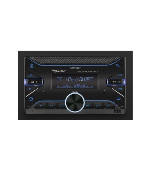 Автомагнитола Prology MPR-100, 2 DIN, Bluetooth, USB Type-A, AUX, пульт ДУ