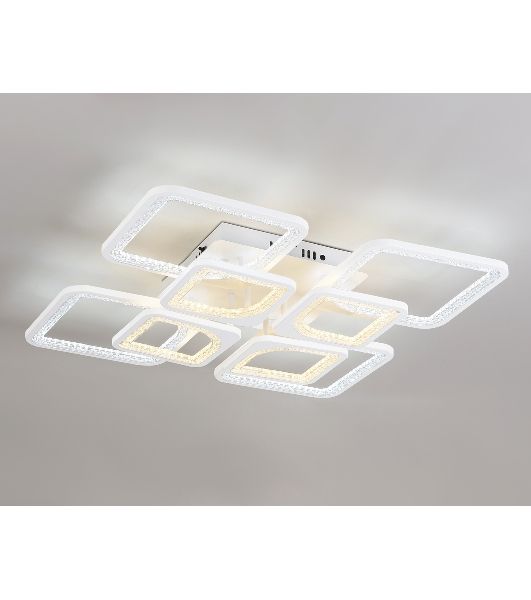 Потолочный светодиодный светильник FA4423/4+4 WH белый 150W 3000K+6400K/4200K/6400K+3000K 580*580*120 (ПДУ ИК)