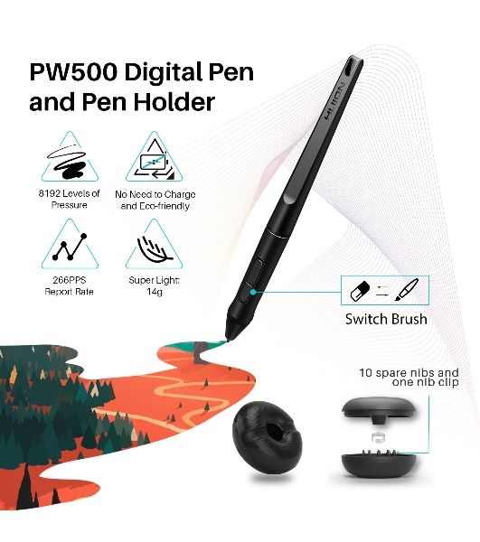 Графический монитор Huion Kamvas Pro 20 (2019), 19.5", 1920x1080, 8192 уровней, HDMI