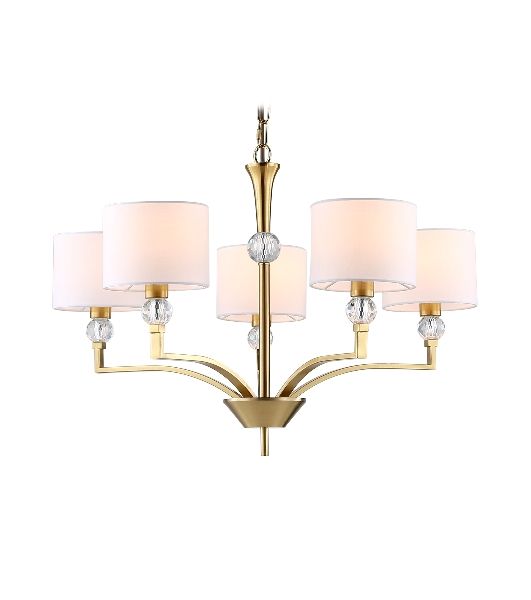 Люстра Ambrella light LH71131/5 BS/WH латунь/белый E14/5 max 40W D660*880