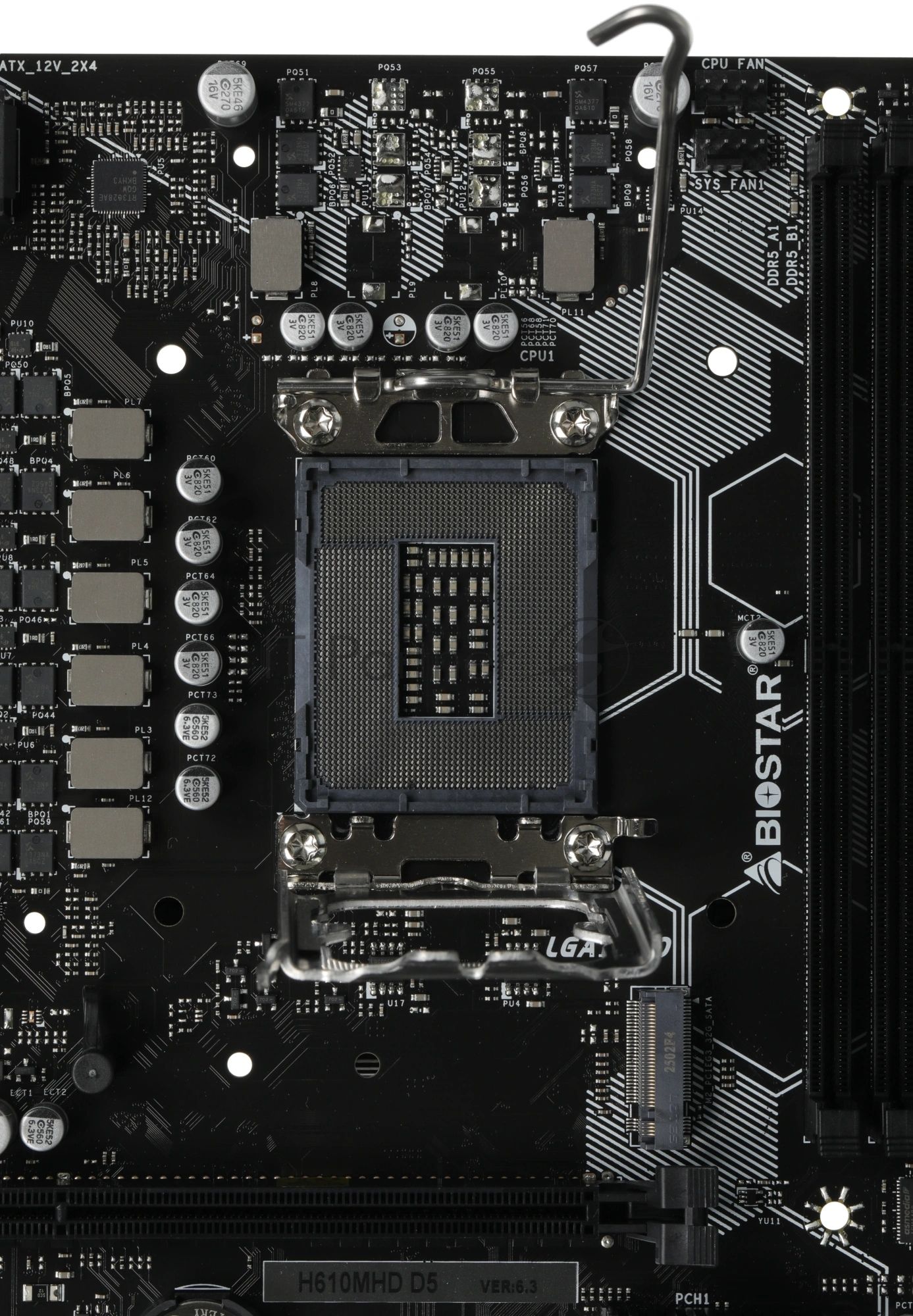 Материнская плата Biostar H610MHD D5, LGA1700, Intel H610, 2xDDR5, 4xSATA, 1xM.2, 1xPCIe 4.0 x16, HDMI, DVI-D, 1x1Gb LAN, 3x3.5 мм, 7.1, microATX