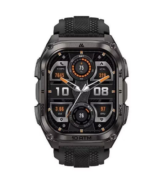 Умные часы KOSPET Tank M4, 1.96" AMOLED, Bluetooth 5.3, GPS, 10 ATM, IP69K, черный