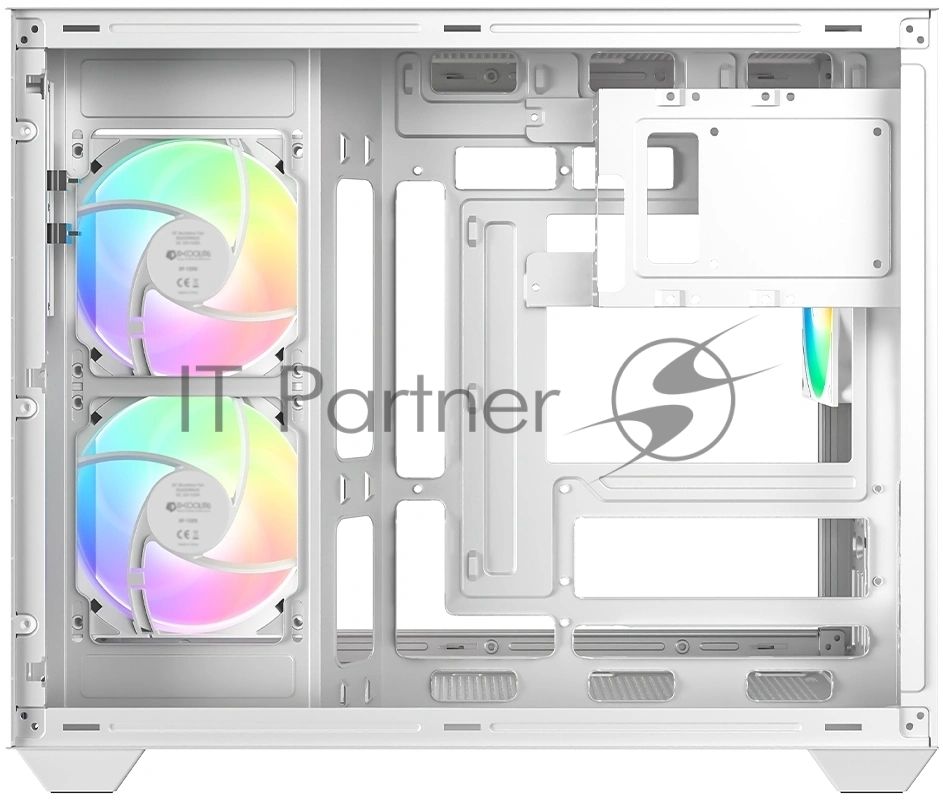 Корпус Case ID-Cooling VIEW 500 ARGB White mATX/win TG/3 fans/Gen2 Type C/CPU 162mm/GPU 407mm/no PSU