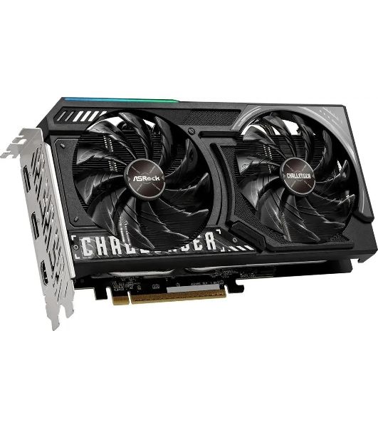 Видеокарта ASRock AMD Radeon RX 9060 XT Challenger OC, 16 GB GDDR6, 128 bit, 2xDisplayPort, HDMI, GPU 1800 MHz