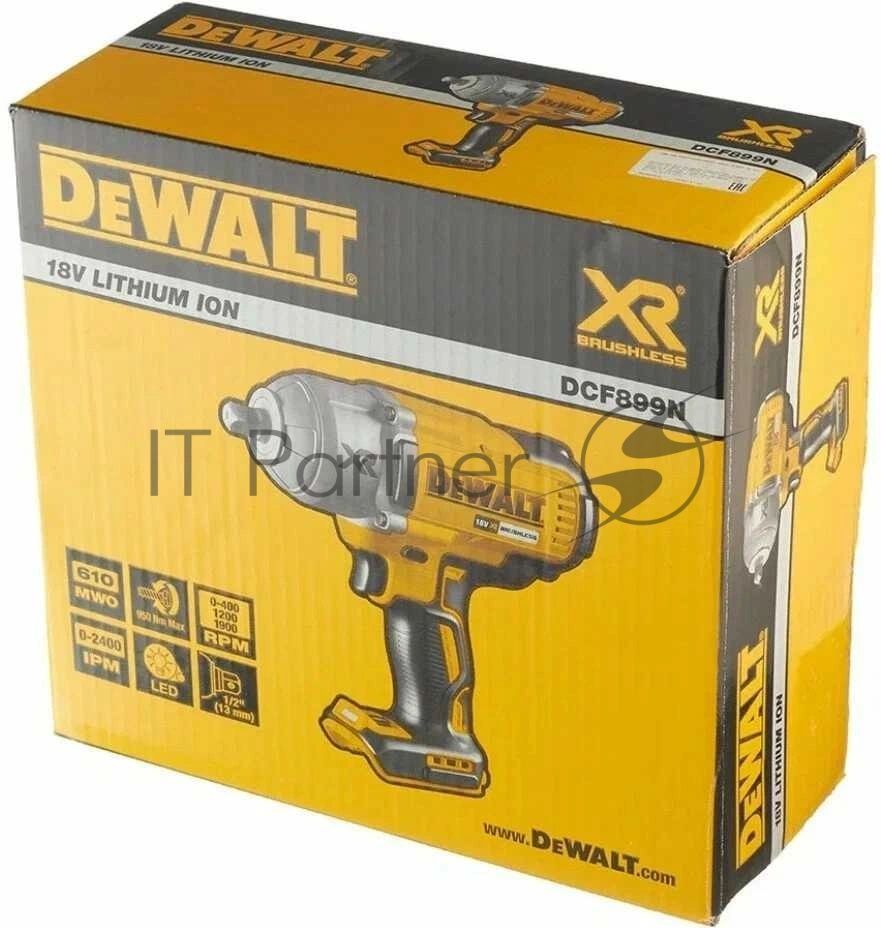 Импульсный гайковерт DEWALT DCF899N-XJ 18В XR 1/2", 610 Вт 950Нм БЕЗ АКК. И ЗУ
