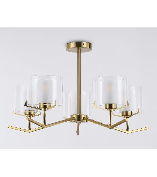 Светильник Ambrella light LH57007/5 BS/FR латунь/белый матовый E14/5 max 40W D690*390