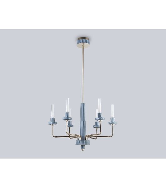 Люстра Ambrella light LH53124/6 GD/WH/GB золото/белый/серо-синий 10W 3000K D660*1120
