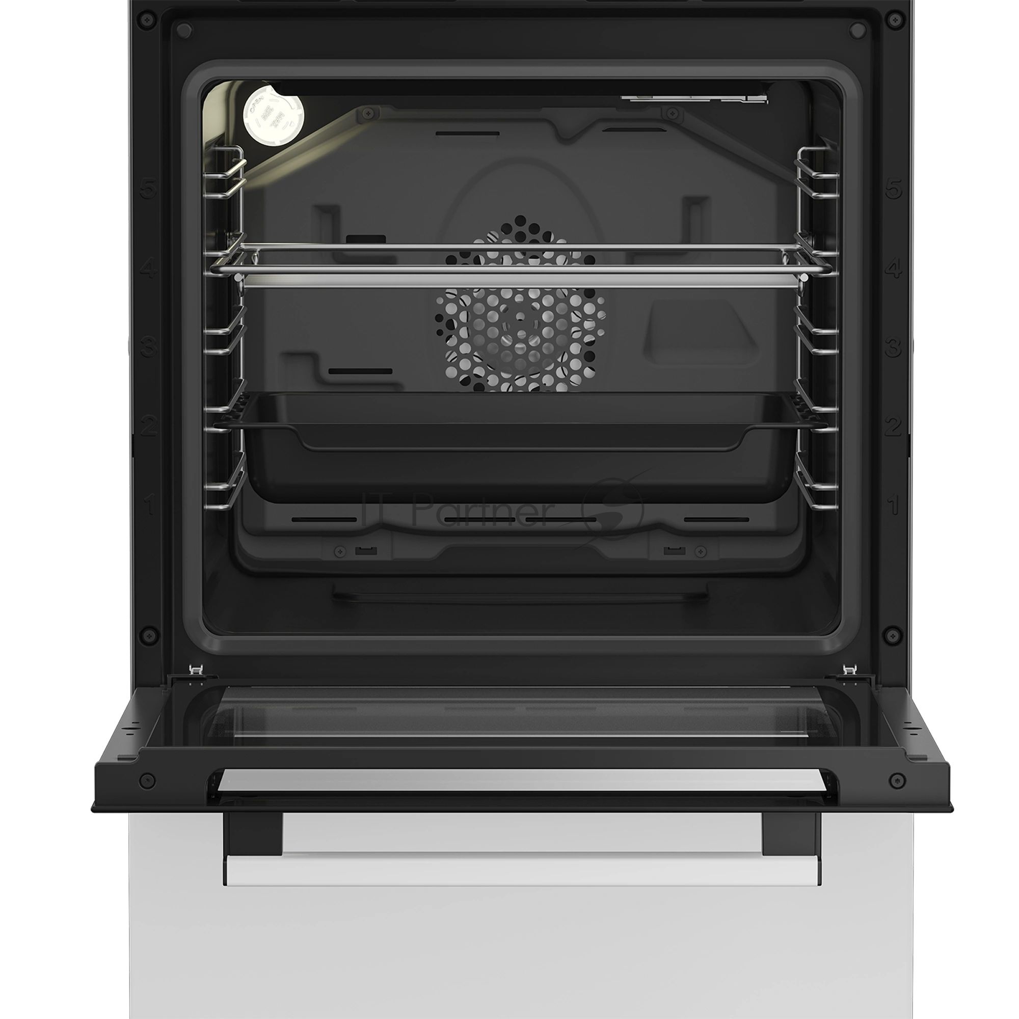 Плита комбинированная Hotpoint HSG5F2HB белый, конфорок 4 шт, духовка 60 л, 50 см x 85 см x 60 см