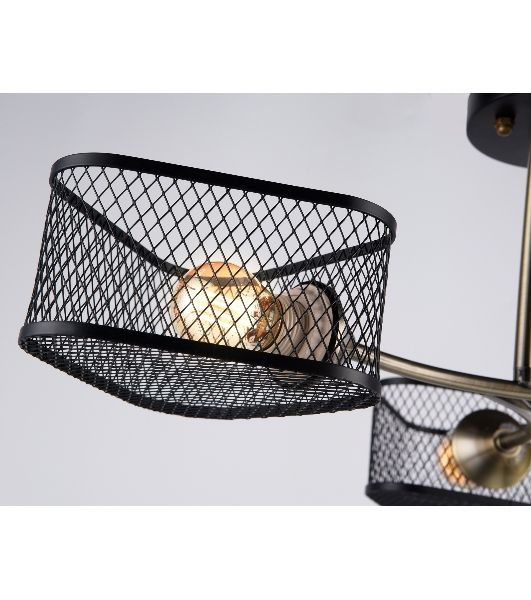 Светильник Ambrella light TR80171/3 SB/BK бронза/черный E27/3 max 40W D600*215