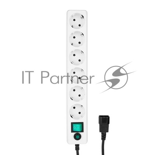 Сетевой фильтр Гарнизон ЕНW-0 0,5 м 6 розеток белый для UPS