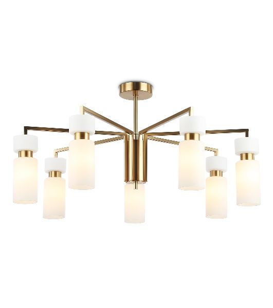Люстра Ambrella light LH56126/7 BS/FR латунь/белый матовый E14*7 max 40W D705*350