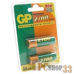 Аккумулятор GP Rechargeable NiMH 270AAHC 2700mAh AA (2шт. уп) (GP 270AAHC-2DECRC2)