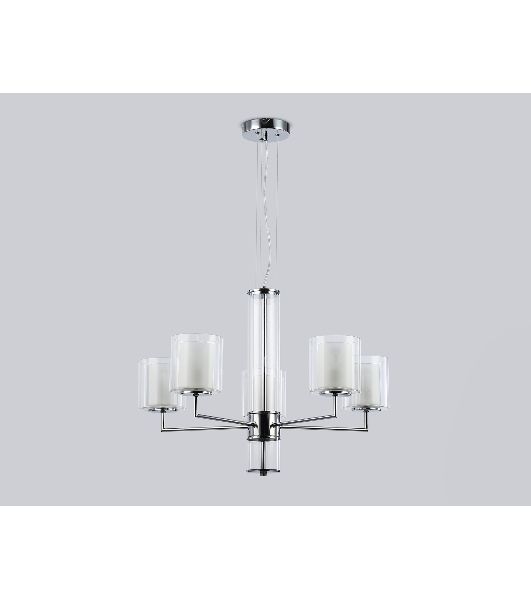 Люстра Ambrella light LH56001/5 СH/FR хром/белый матовый E14*5 max 40W D640*1260