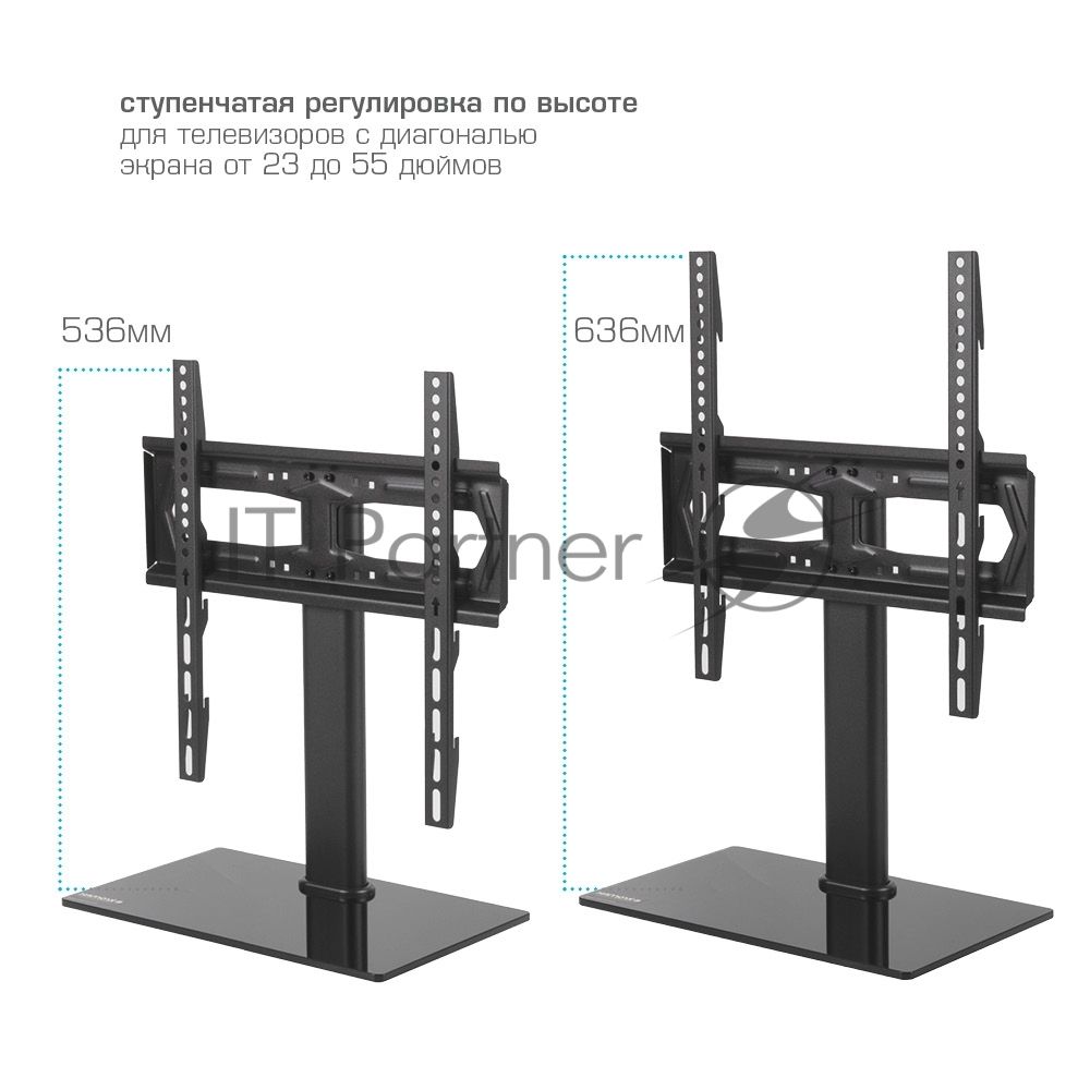 Стойка для телевизора Kromax X-STAND-2 черный 23"-55" макс.30кг крепление к столешнице