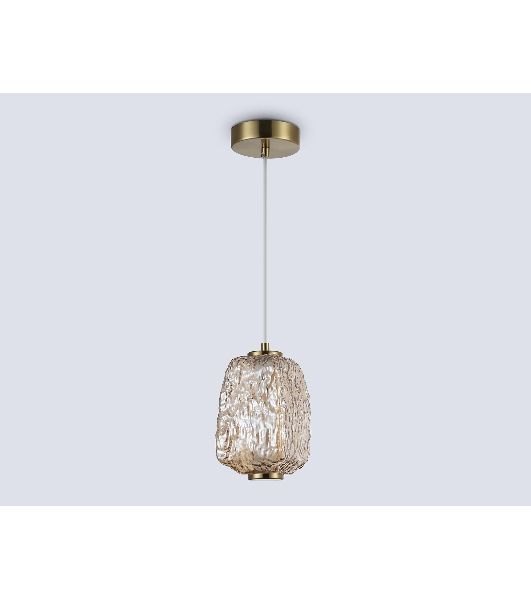 Подвесной светодиодный светильник Ambrella light LH30101 SB/TI бронза/янтарь 8W 3000K 140*140*1575