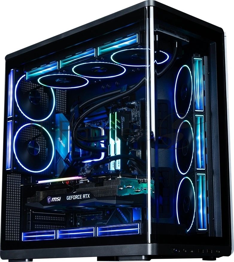 Компьютерный корпус ZALMAN MidTower P60 black (ATX, без БП, 2xUSB 3.0+USB Type C, 5x120мм ARGb) (Zalman P60 Black)