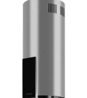 Вытяжка Kuppersberg MOTUBA 35 X, цилиндрическая, островная, 35 см, сенсорное управление, таймер, отвод/рециркуляция, 3 скорости, производительность 850 м3/ч, LED освещение, обратный клапан, уровень шума 68 дБ, угольный фильтр CF110 (опция), цвет нержавеющ