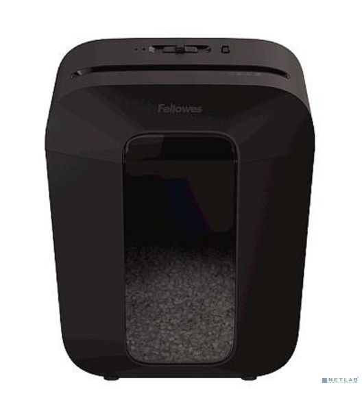 Шредер Fellowes PowerShred LX41 черный (секр.P-4)/перекрестный/8лист./17лтр./скрепки/скобы/пл.карты