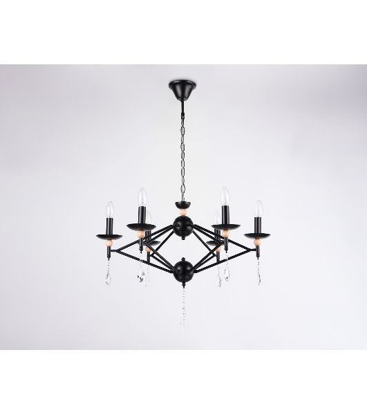 Светильник Ambrella light TR9597/6 BK черный E14/6 max 40W D660*880