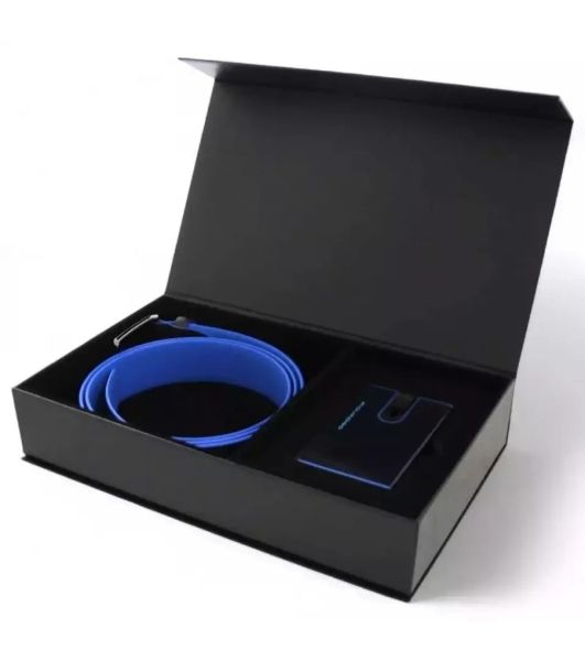 Ремень мужской Piquadro Blue Square CUBOX15B2R/BLU2, синий, натур.кожа