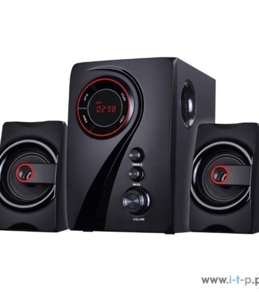 Мультимедийная акустическая система GINZZU GM-406 2.1 с Bluetooth. Выходная мощность (RMS) 40 Вт. Диапазон воспроизводимых частот: 40Гц - 20КГц. Bluetooth: V2.1. Встроенный аудио-плеер: SD-card, USB-flash до 32 Gb. FM радио: 87.5МГц - 108.0МГц. Вход AUX: 