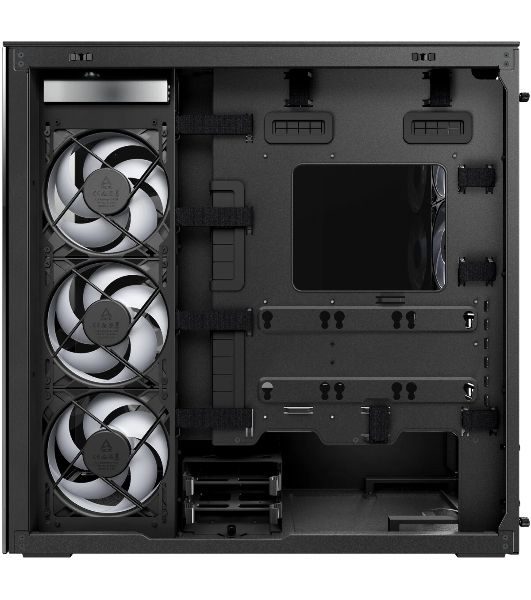 Корпус Arctic Xtender, Midi-Tower, чёрный, 3 x 140 мм, 2 x 120 мм