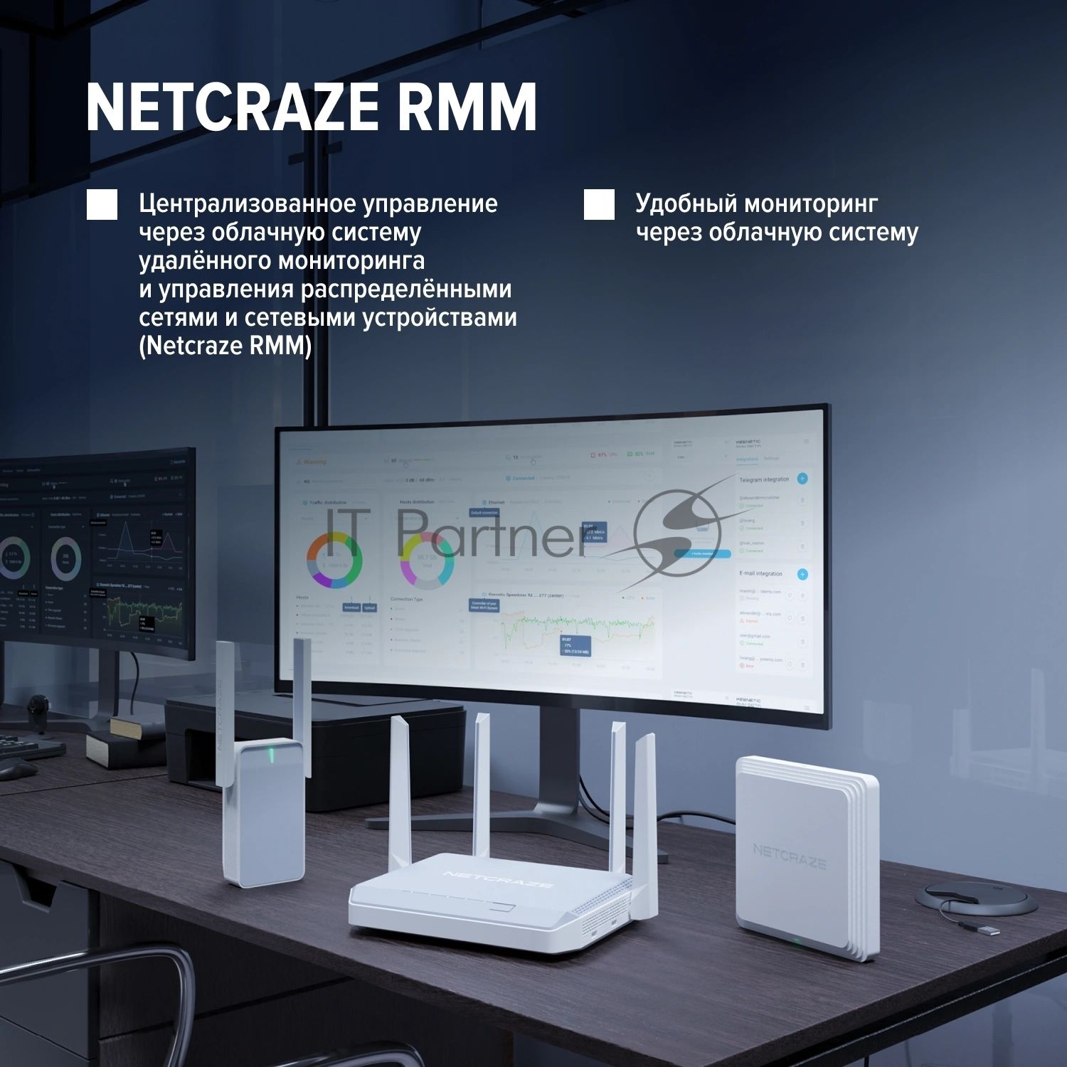 Интернет-центр Netcraze Explorer 4G (NC-4910) с модемом 4G, Mesh Wi-Fi 5 AC1200 и 4-портовым Smart-коммутатором