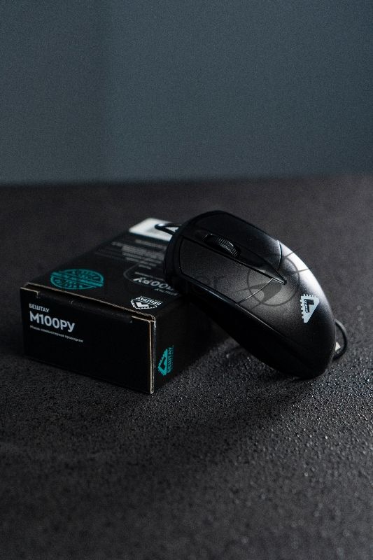 Мышь проводная БЕШТАУ М100РУ черный, 1200 dpi, USB, кнопки - 3