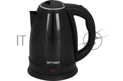 Чайник электрический OPTIMA EK-1808SS 1,8 л, 1800 Вт, черный
