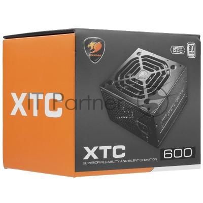 Блок питания Cougar XTC600, 600Вт, 80 PLUS, 120мм, черный