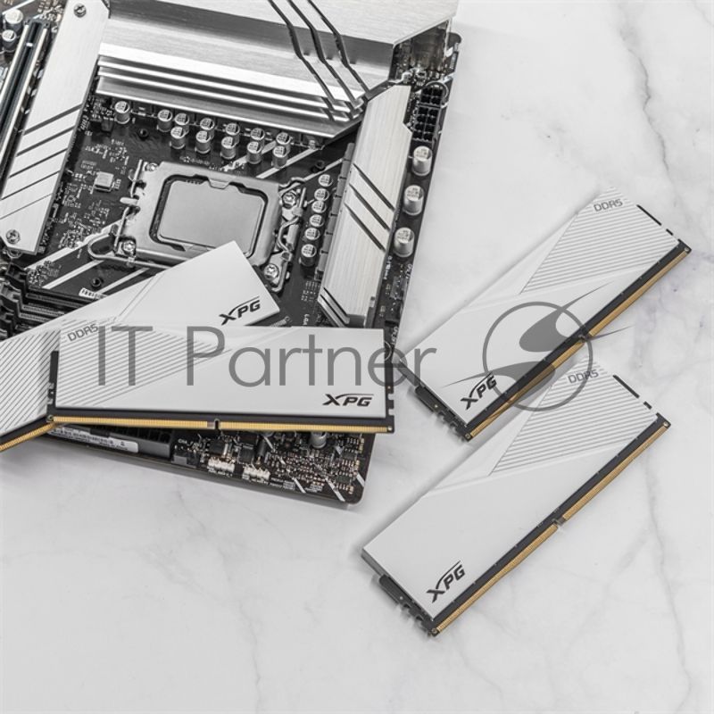 Оперативная память XPG Lancer, DDR5, 64GB (2x32GB), 6000MHz, CL30, DIMM, с радиаторами, белый