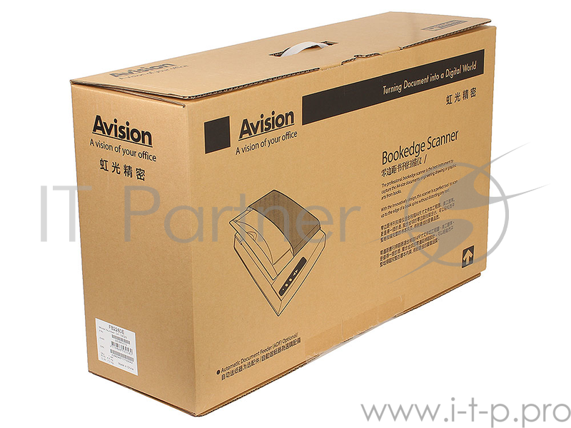 Сканер Avision FB2280E, планшетный, A4, CCD, 600x600 dpi, USB 2.0, для сканирования книг