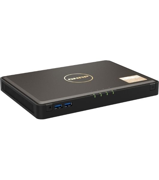 Сетевой RAID накопитель SMB QNAP TbS-464-8G NAS 4-bay M.2 NVMe, Intel Celeron N5105 4-core/4-thread 2.0-2.9 GHz, 8 Gb DDR4, 2 x 2.5 GbE, 2xUSB 3.2 Gen 1 port, 3xUSB 2.0 port, 2xHDMI Output
