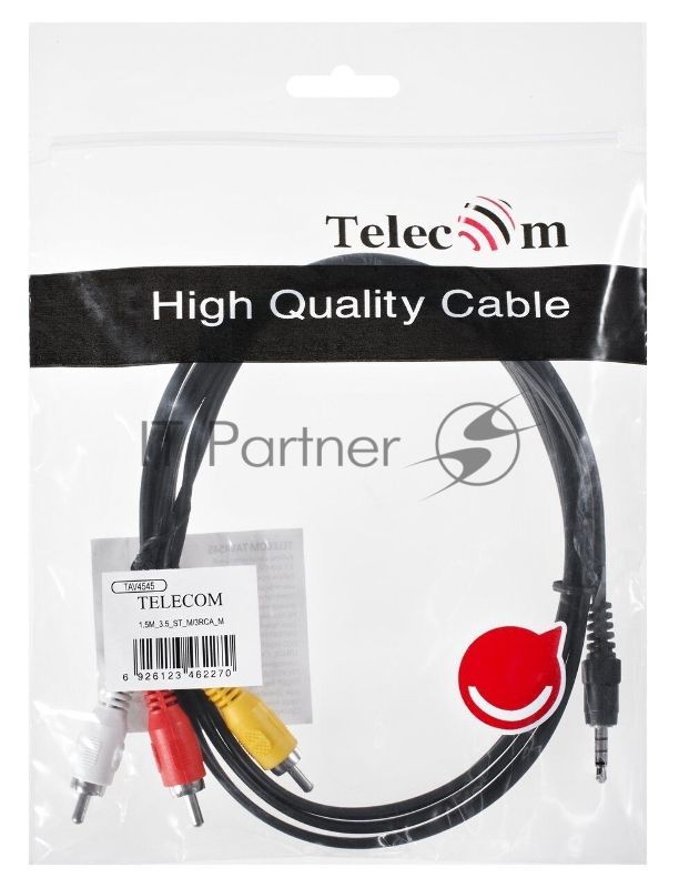 Кабель соединительный 3.5 Jack (M)/3 RCA (M) Telecom
