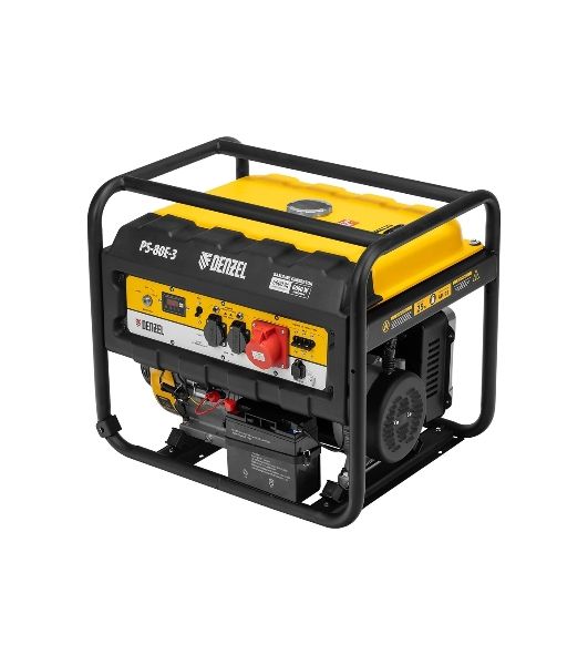 Электрогенератор бензиновый Denzel PS 80 E-3, 6.5 кВт, 85 дБ, 87 кг