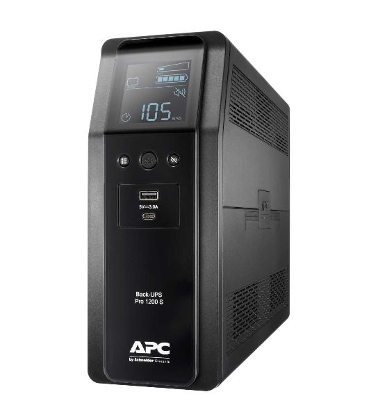 Источик бесперебойного питания APC  Back-UPS Pro BR 1200VA/720W, Sinewave,8xC13 Outlets(2 Surge & 6 batt.), AVR, LCD, Data/DSL protect, USB